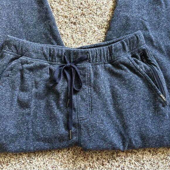 Eddie Bauer Men’s Blue Lounge Cotton Joggers Size Medium Adjustable Waist - Picture 5 of 13